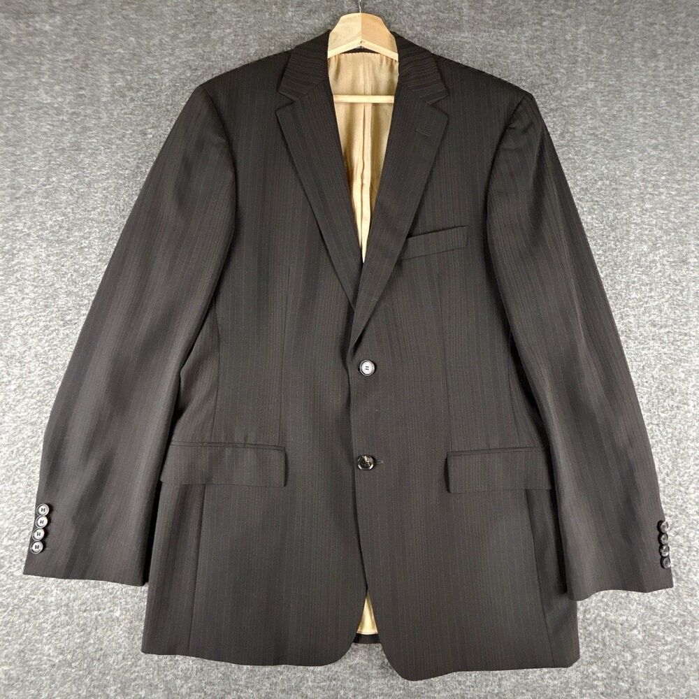 HUGO BOSS Bertolucci/Movie Suit Jacket Mens Sz 40R Wool Blend Two Button VTG 90s